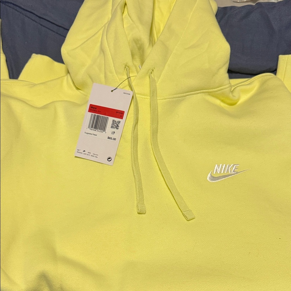 Nike Yellow Pullover Hoodie - Picture 2 of 4
